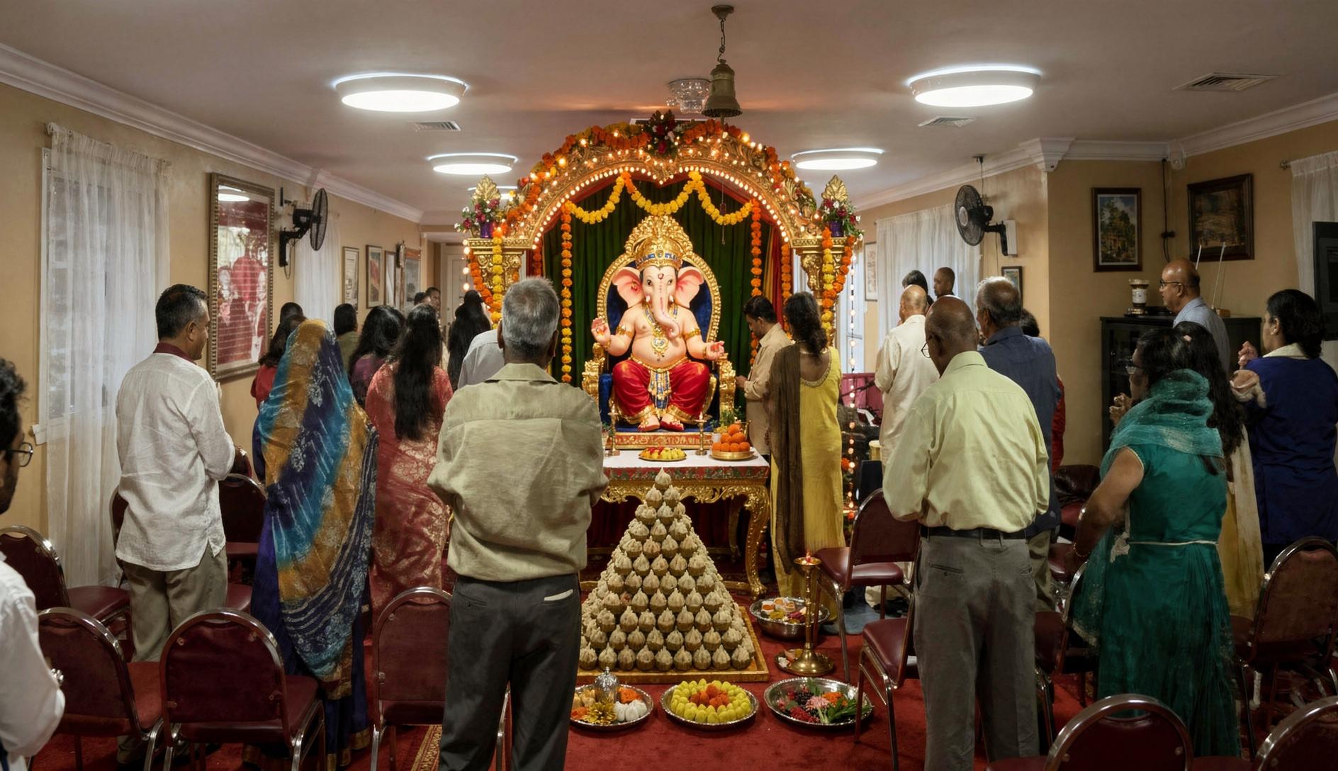 Ganesh Chaturthi celebration at Vishnu Mandir, Tampa