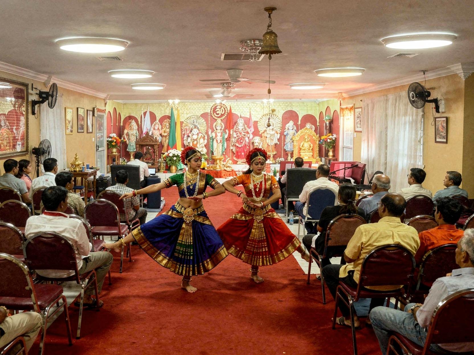 Cultural programs at Vishnu Mandir